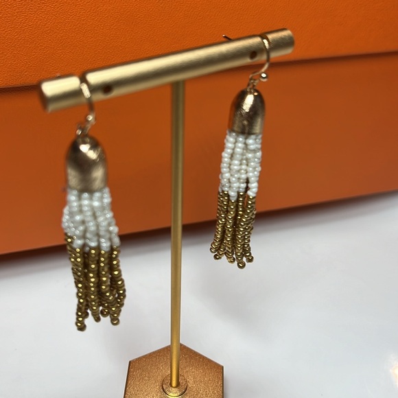 BEADED TASSEL EARRINGS - Picture 2 of 4